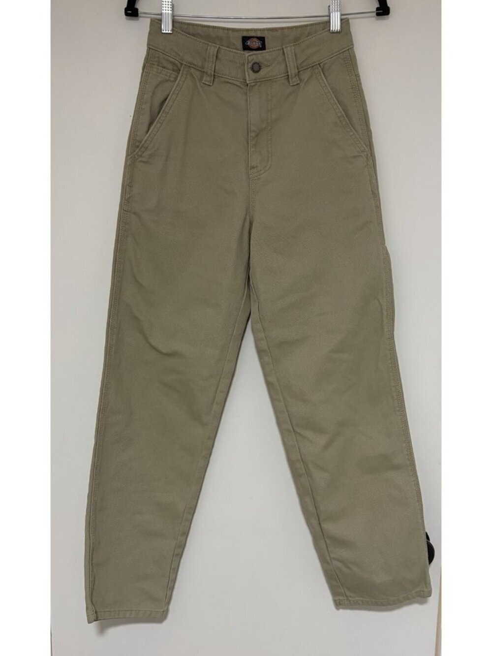 Dickies Women’s Tan Denim Straight Leg High Rise Pants Size 4R Pockets